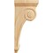 Ekena Millwork 6 1/4"W x 10"D x 22"H Scroll Corbel, Red Oak COR06X10X22SCRO - alternate 4